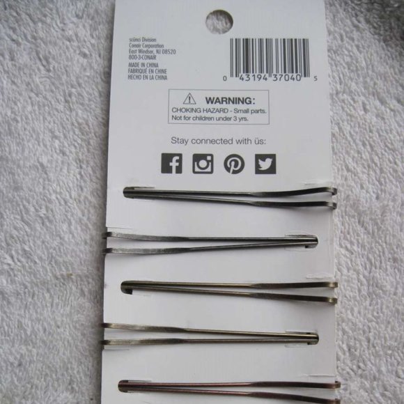 6 Scunci Open Design Betsy Metal Bobby Slide Hair Pin Silver Bronze Copper Black - Picture 5 of 12